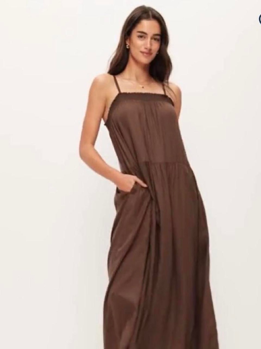 Old Navy Brown Spaghetti-Strap Maxi Dress